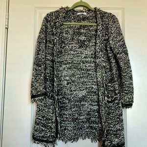 Mango black and white sweater